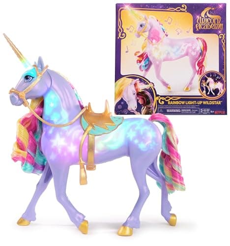 Unicorn Academy, Interactive Rainbow Light-up Wildstar with Lights, Sounds & Music, Dolls & Unicorn Toys, Gifts & Stocking Stuffers for Girls Ages 4 and up