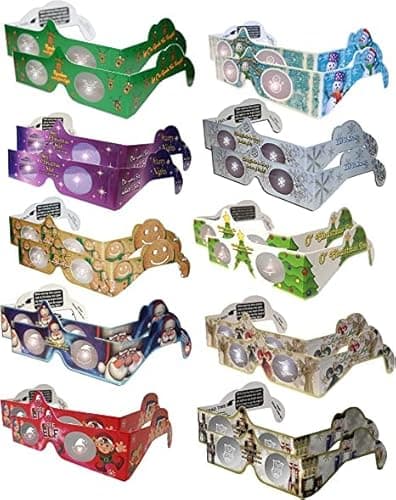 20 Pair - 3D Christmas Glasses -15 diferent styles - Exclusively featuring the Christmas Nutcracker, Reindeer, Snowflake, Elf, Angel, Snowman, plus more.