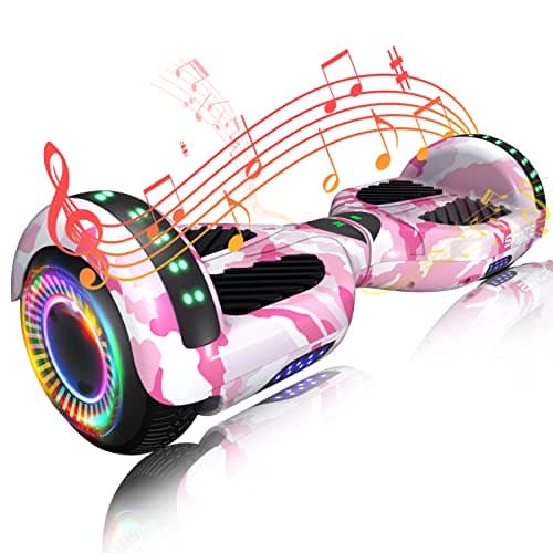 SIMATE 6.5" Hoverboard with Bluetooth & LED Lights, Self Balancing Hover Boards for Kids & Adults & Girls & Boys, for All Ages