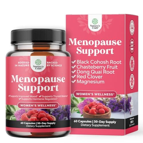 Complete Herbal Menopause Supplement for Women - Multibenefit Menopause Relief Hormone Balance for Night Sweats Mood and More with Dong Quai Vitex Chaste Berry and Black Cohosh - 30 Servings