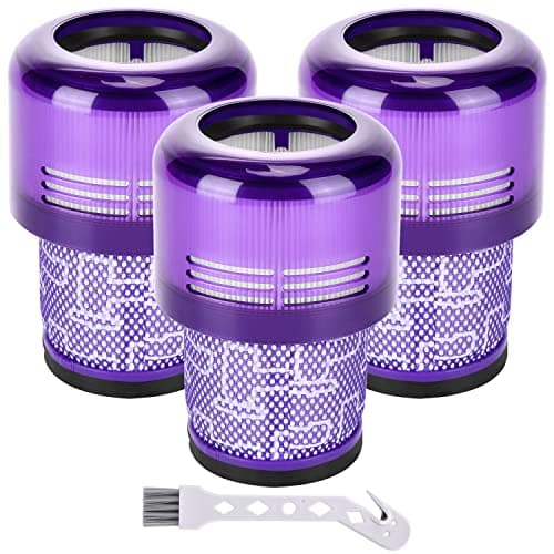 Artraise Vacuum Filter Replacement Parts Compatible with Dyson V15 V15s Detect, V11 Torque Drive V11 Animal V11 Complete V11 Extra Submarine Vacuums, Compare to Part 970013-02 (3 Pack Filters)
