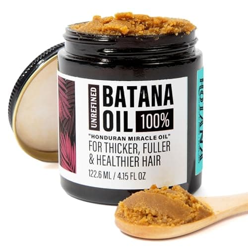 Unrefined Batana Oil for Hair Growth - Authentic & Organic Dr Sebi Batana Hair Mask from Honduras - Natural Hair Growth Oil - 4 Ounce Jar