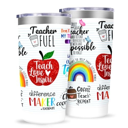 MFGNEH Teacher Gifts,Teacher Appreciation Gifts,Teachers Christmas Birthday Gift from Students,Back to School Gift for Women,20oz Stainless Steel Tumbler Cup