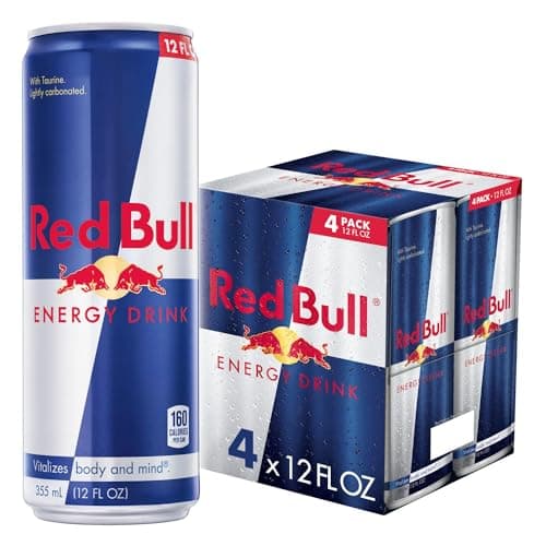 Red Bull Energy Drink, 12 Fl Oz Cans, (Pack of 4)