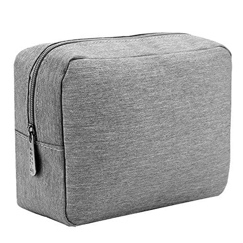 E-Tree Makeup Bag, Big Travel Make up Pouch, Zipper Large Cosmetic Brush Skin Care Case, Toiletry Bags for Traveling Women Man,Tech Electronic Organizer,Small Canvas Storage for Personal Items,Grey
