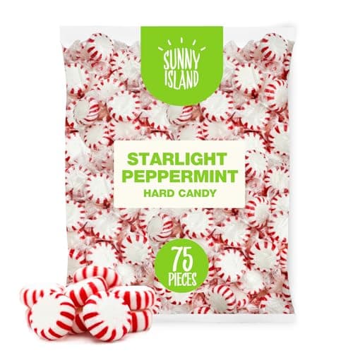 Starlight Mints Peppermint |1-Pound Bag | Christmas Hard Candy (About 75 Pieces)