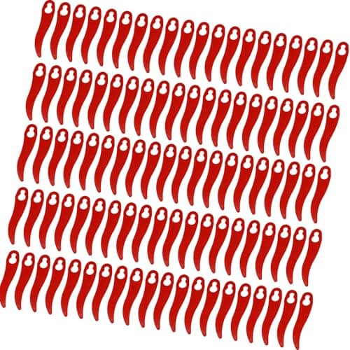 100Pcs Grass Trimmer Slices Cordless Strimmers Slices Garden Mower Replacement Slices Lawns Mower Cutting Slices