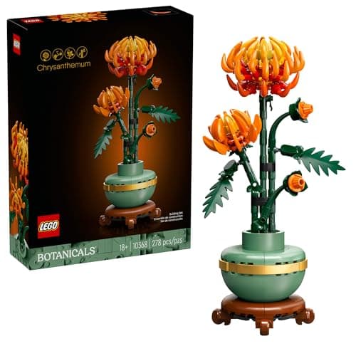 LEGO Botanicals Chrysanthemum Building Set for Adults Ages 18+ - Artificial Flower for Dinner Table Centerpieces & Decoration - Gift for Birthdays - 10368