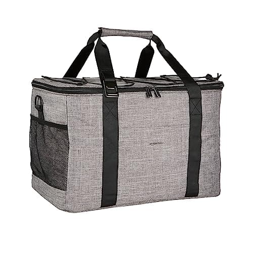 Best Cooler Bags for Travel #4 from Amazon Basics Amazon Basics Reusable Insulated Soft Cooler Bag, 50 Can Capacity, Gray