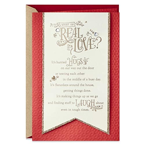 Hallmark Valentines Day Card for Husband, Wife, Boyfriend, Girlfriend (Real Love) Anniversary Card, Love Card