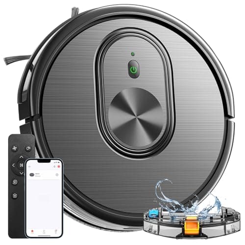 Robot Vacuum and Mop Combo, 3 in 1 Mopping Robotic Vacuum with Schedule, App/Bluetooth/Remote, Max Suction 1600Pa, Self-Charging Robot Vacuum Cleaner, Slim, Ideal for Hard Floor, Pet Hair, Carpet