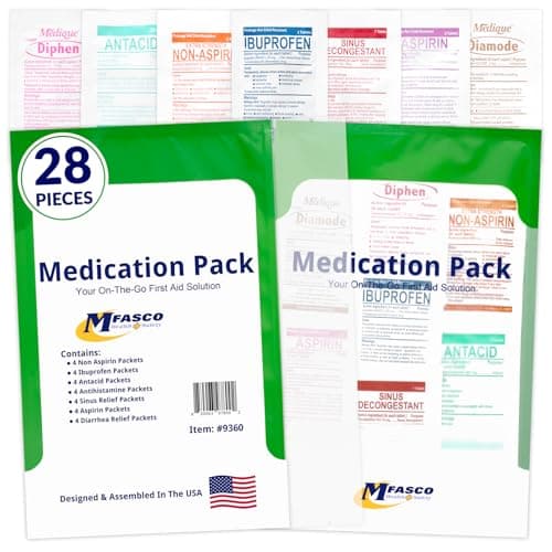 First aid Kit Refill Supplies Medication Pack for Refilling Small Kits or Traveling