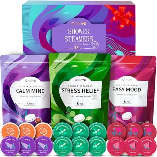 Shower Steamers Aromatherapy - 18 Pack Shower Bombs Natural Organic Essential Oils, Valentines Day Gifts for Women, Self Care Relaxation Gifts for Mom Wife Her Grandma Sister