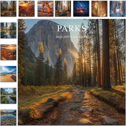 Gannyfer 2026 Wall Calendar, 18 Months National Parks Calendar 2026-2027, January 2026 to June 2027, Large Wall Calendar 2026, 12" x 24" Opened, Perfect as Gifts for Friends, Family(3 Stickers Included)
