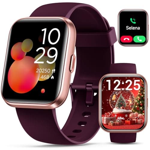 Smartwatch for Women, Compatible with Android & iPhone, 1.8'' Fitness Tracker Watch with Alexa, Call & Notification Alerts, Heart Rate & Sleep Monitor, 120 Sports Modes, Waterproof Watch for Women