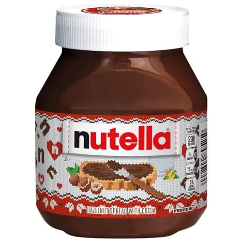 Nutella Hazelnut Spread With Cocoa For Breakfast, 26.5 Oz Jar, Holiday Baking And Desserts - packaging may vary