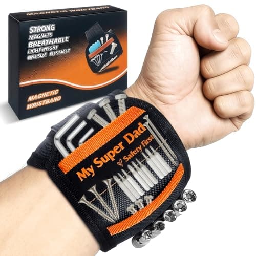 Fathers Day Unique Dad Gifts from Daughter Son, MY SUPER DAD Magnetic Wristband Tool Gifts for Dad, Dad Birthday Gift, Best Dad Gifts, Gifts for Dad Who Wants Nothing, Ideal Fathes Day Presents