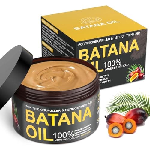 Batana Oil for Nourishes Hair, 100% Natural Pure Batana Oil Paste from Dr. Sebi Honduras, Enhances Thickness, Organic Raw Batana Hair Mask for Women & Men (4.05 Oz)