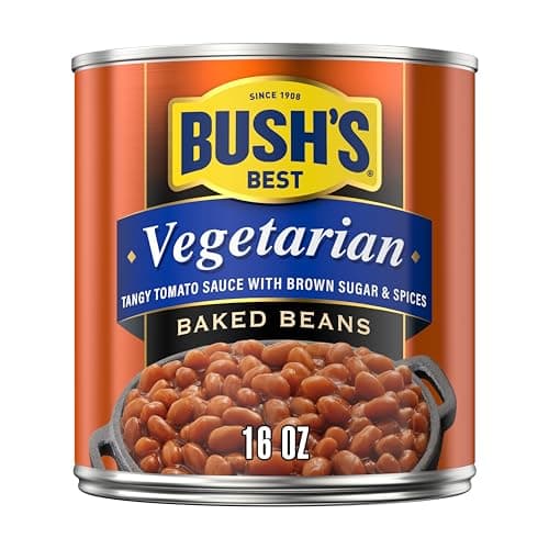 Bush's Best Canned Vegetarian Baked Beans, Source Of Plant Based Protein And Fiber, Low Fat, Gluten Free, 16 oz