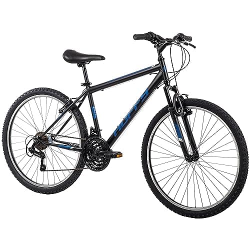 Huffy Stone Mountain Mens 26 Inch Mountain Bike, Matte Black Frame, 21-Speed Shimano Twist Shifting, Front Suspension, Comfort Saddle | 20"/24"/26" Sizes, 6-21 Speeds, Dual Suspension Available |