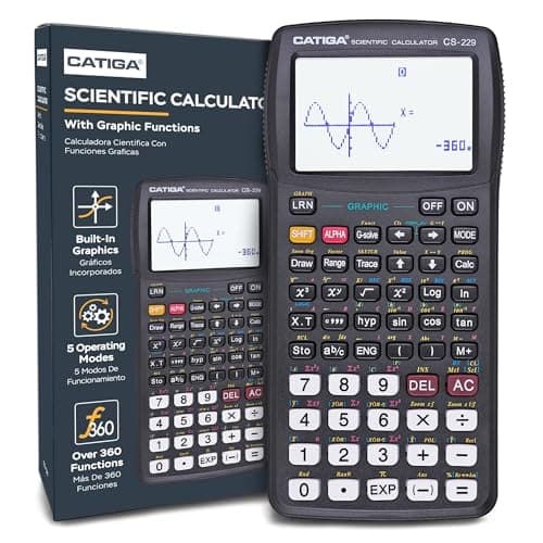 CATIGA CS229 Scientific Calculator with Graphics Functions, Multiple Modes with Intuitive User Interface for Beginners and Advanced Courses