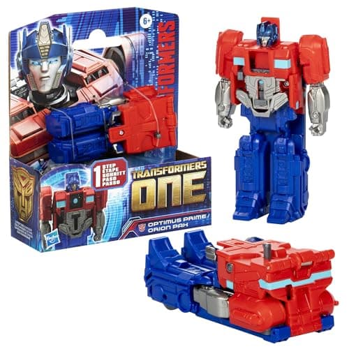 Transformers One Cog Changer Optimus Prime (Orion Pax) 4-Inch Robot Action Figure, Interactive Toys for Boys and Girls Ages 6 and Up