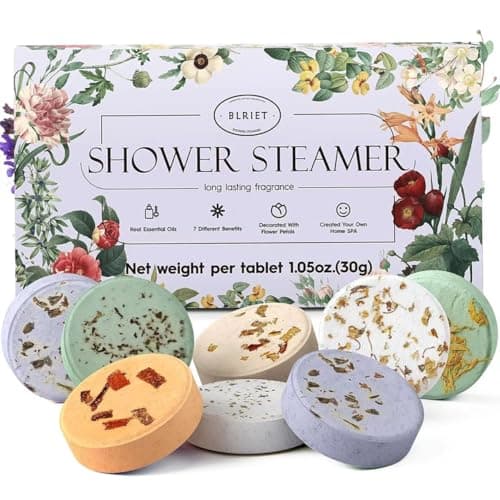 Shower Steamers Aromatherapy Blriet, Stocking Stuffers for Women, Teen Girls, Wife and Her, Christmas Gifts for Women and Mum, White Elephant Gifts for Adults, Birthday, Spa - 8 Pack