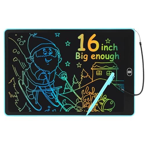 16 inch LCD Writing Tablet for Kids Adults,Colorful Drawing Pad Doodle Board School Supplies Christmas Gifts Toys for Girls Boys 3 4 5 6 7 8 Year Old Girl Boy Birthday Gift Ideas (Blue)