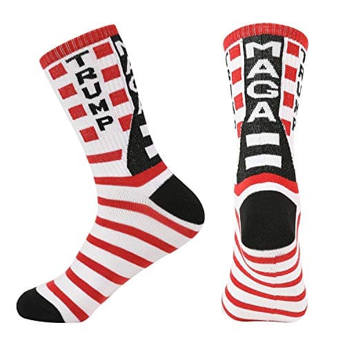 BSMTEBN Donald Trump Socks 2024 MAGA Socks Make America Great Again USA Sock Republican Socks Trump Gag Gifts For Men Womens (TRUMP+MAGA)