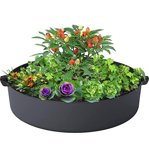ZtohPyo 15 Gallon Plant Grow Bags, Round Fabric Raised Garden Beds Planter Pots with 2 Handles,Durable Breathe Cloth Planting Bed Gardening Container to Grow Vegetables for Outdoor Plants