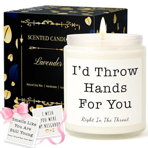 Candles Gifts for Women, Birthday Gifts for Women, Unique Friendship Gift for Womens, Mom, Best Friend, Her, Sister, Bestie, Funny Lavender Scented Candle with Replaceable Stickers
