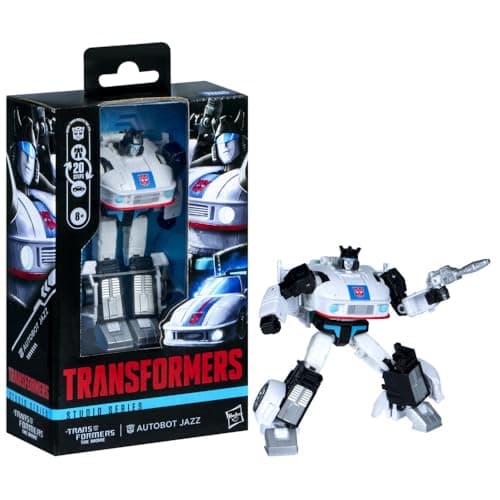 Transformers Toys Studio Series Deluxe Class Transformers: The Movie Autobot Jazz, 4.5-inch Converting Action Figure, Robot Toys, 8+