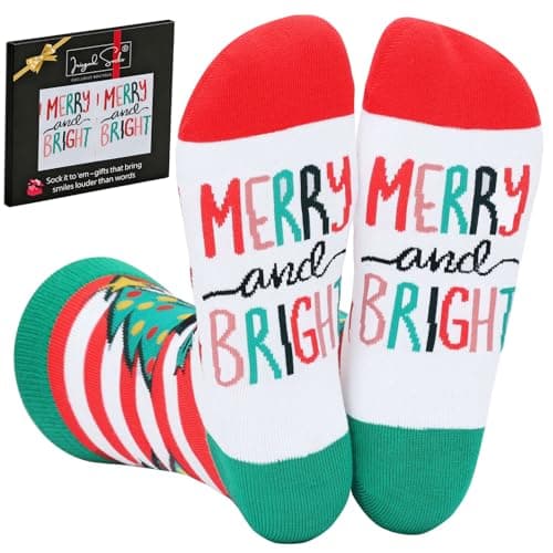 IRISGOD Funny Christmas Socks for Men & Women - Novelty Xmas Gifts - Cool Stocking Stuffers