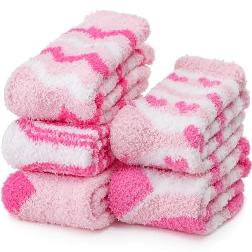 EBMORE Fuzzy Socks for Women, Fluffy Cozy Comfy Soft Cabin Plush Warm Winter Sleep Home Slipper Socks, Christmas Gifts, Valentines Day Gifts for Her, Women Who Have Everything, Stocking Stuffers