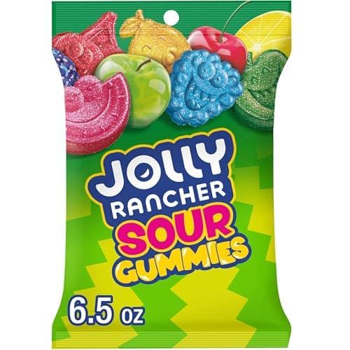 Best Sour Candies #3 from Jolly Rancher JOLLY RANCHER Sour Gummies Assorted Fruit Flavored Candy Bag, 6.5 oz