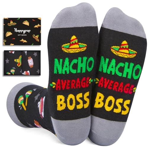 HAPPYPOP Boss Gifts Socks Ideas - Boss Gifts for Men Women, Cool Boss Gifts Male Female, Best Boss Women Gifts