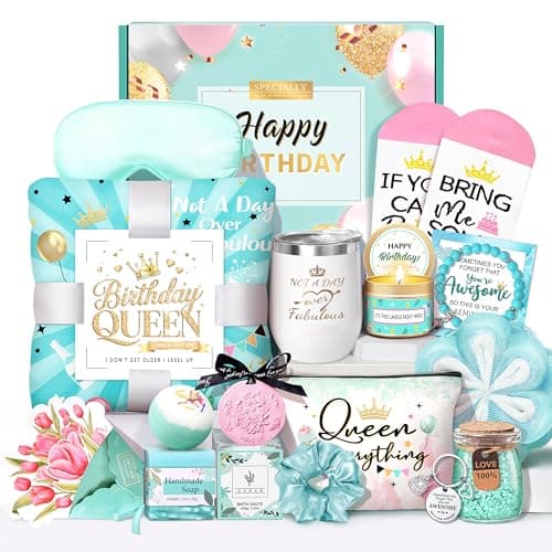 Birthday Gifts for Women, Best Friend Birthday Gifts for Women, Get Well Soon Gift Basket, Ocean Relaxing Spa Gifts Basket Care Package, Birthday Gifts for Woman, Coworkers, Sister, Mom & Wife