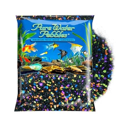 Pure Water Pebbles Lasernite Glo Aquarium Gravel - 5 lbs - Non-Toxic, Colorfast, Vibrant Substrate for Aquariums, Terrariums, Ponds & Crafts