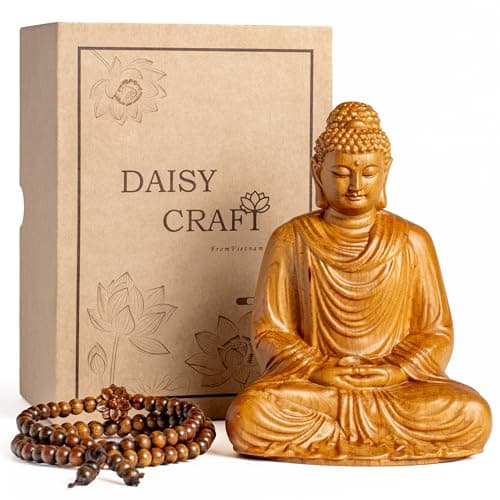 DAISYCRAFTVN Buddha Statues for Home Decor, Meditation Accessories, Zen Decor, Spiritual Decor, Small Buddha Statue, Yoga Gift for Women and Men, Religious Statues Indoor