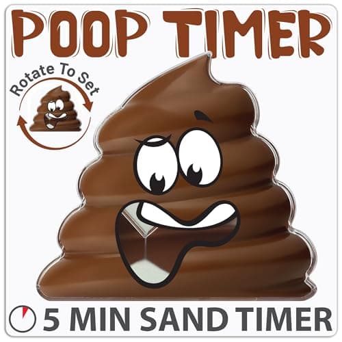 Funwares Bathroom Timer – Hilarious 5 Minute Sand Timer for Guys Who Waste Time in The Bathroom, Gag Gift for Dad, Husband, Father's Day, Funny Men's, and Last Minute Stocking Stuffer