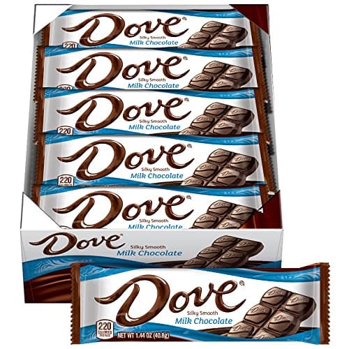 DOVE Milk Chocolate Singles Size Candy Bar 1.44 Ounce (Pack of 18)