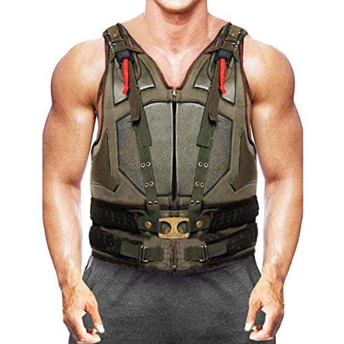 Leather Jacketz Bane Vest Costume - Mens Dark Knight Rises Tom Hardy Military Vest Halloween Costume Green Tactical Bane Vest