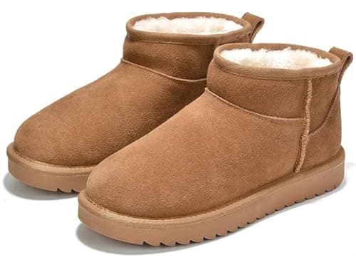 Project Cloud 100% Genuine Leather Ankle Boots for Women - Water Resistant with Memory Foam Insole Winter Boots for Women - Trending Shoes & Comfortable Women's Ankle Boots (Hippy, Chestnut, 7.5)