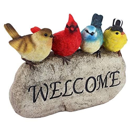 Design Toscano Birdy Welcome Garden Stone Statue: Large