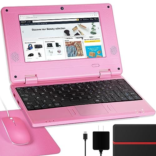 G-Anica GBook Laptop Computer(7 inch), Quad Core Powered by Android 12.0, Netbook Computer with WiFi, Webcam and Bluetooth, Mini Laptop with Bag, Mouse, and Mouse Pad for Kids