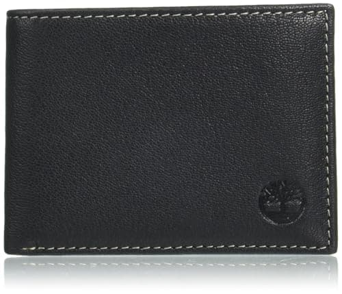 Timberland Men's Leather Passcase Security RFID Wallet, Black, One Size