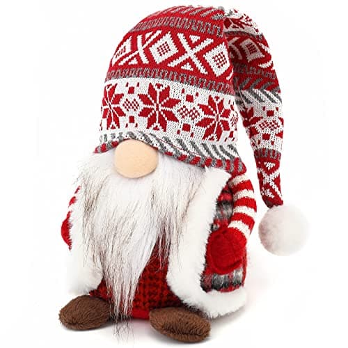 OIMIMY Gnome Christmas Decorations Ornaments Santa Swedish Nordic Tomte Elf Stuffed Dwarf Thanksgiving Valentines Birthday Christmas Gnomes Plush Decor for Home Tiered Tray Tabletop