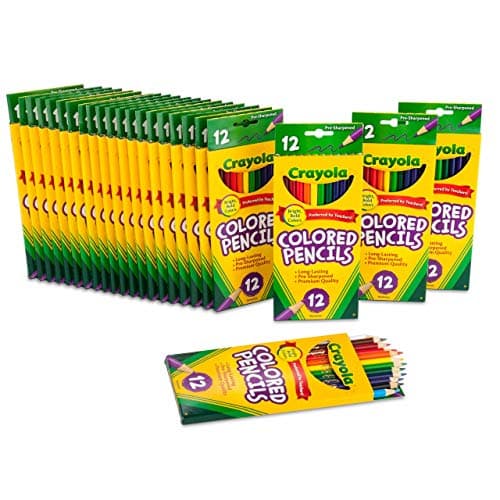 Crayola Bulk Colored Pencils for Kids (24pk), Back to School Supplies For Teachers, Teacher Classroom Must Haves, 12 Colors [Amazon Exclusive]