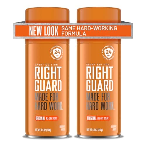 Right Guard Sport Deodorant Spray | Anti-Stain Spray Deodorant For Men | Aluminum Free | 24-Hour Odor Control | Original Scent, 8.5 oz. (2 count)