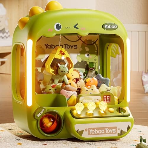 64 PCS Large Claw Machine for Kids Dinosaur,Vending Machine Toys for Boys 5 6 7 8 Year Old,Candy and Prize Electronic Dispenser Game Ages 5-7 6-8,Christmas Birthday Gift for 3 4 5 6 Year Old Boy Girl